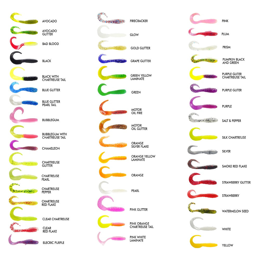 2.5" Curl Tail Minnow (Pack of 100)